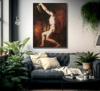 Male Nude Figure Holding A Jug By William Etty Fine Art Print