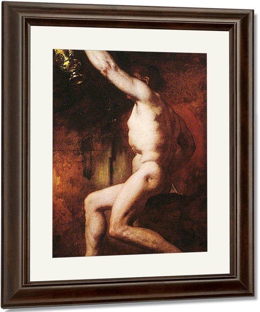 Male Nude Figure Holding A Jug By William Etty Fine Art Print