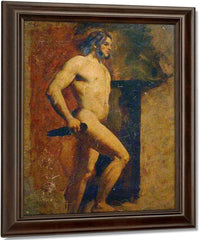 Male Nude With Dagger By William Etty Fine Art Print