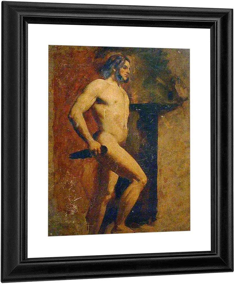 Male Nude With Dagger By William Etty Fine Art Print