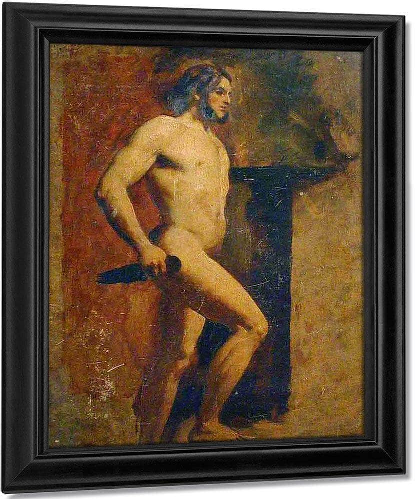 Male Nude With Dagger By William Etty Fine Art Print