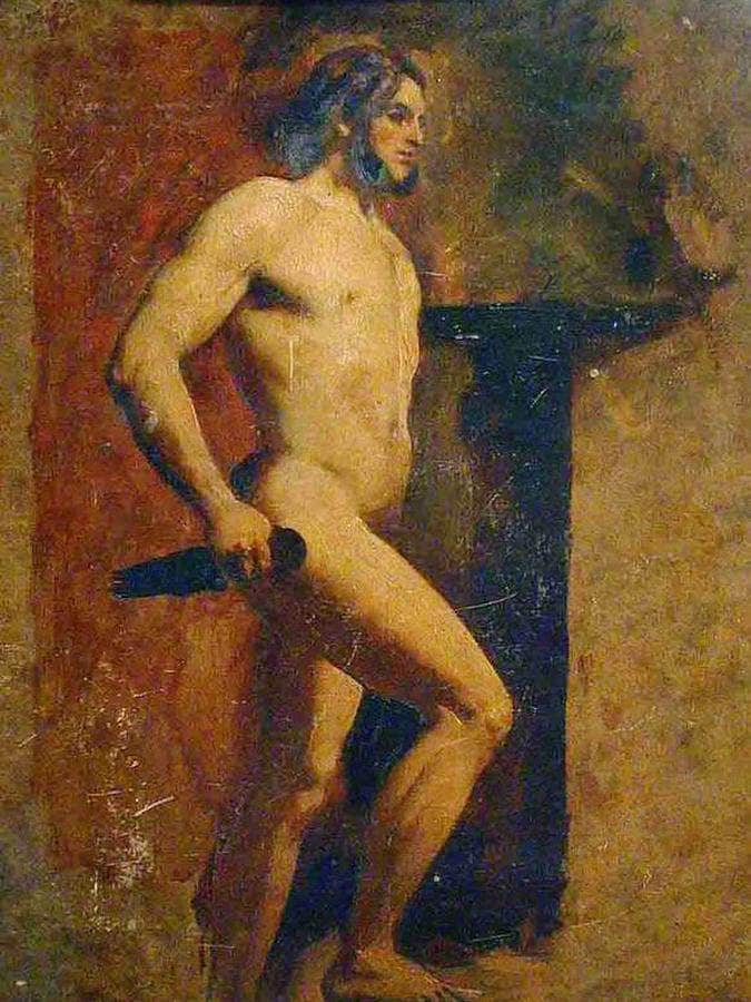Male Nude With Dagger By William Etty Fine Art Print