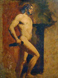Male Nude With Dagger By William Etty Fine Art Print