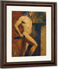 Male Nude With Dagger By William Etty Fine Art Print