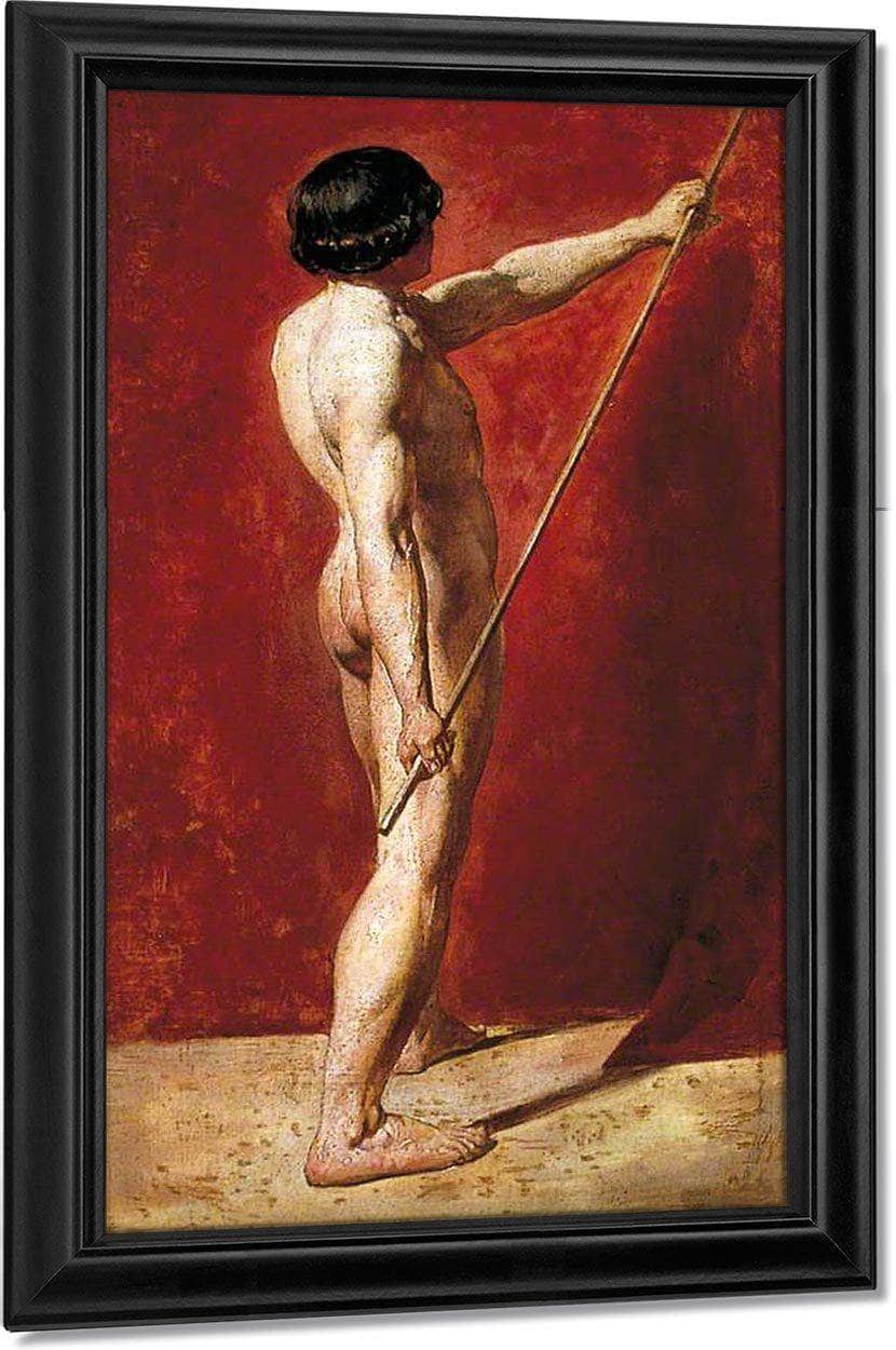 Male Nude With Staff By William Etty Fine Art Print