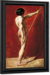 Male Nude With Staff By William Etty Fine Art Print