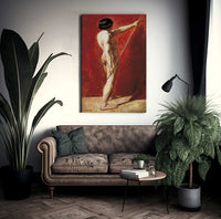 Male Nude With Staff By William Etty Fine Art Print
