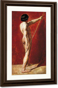 Male Nude With Staff By William Etty Fine Art Print