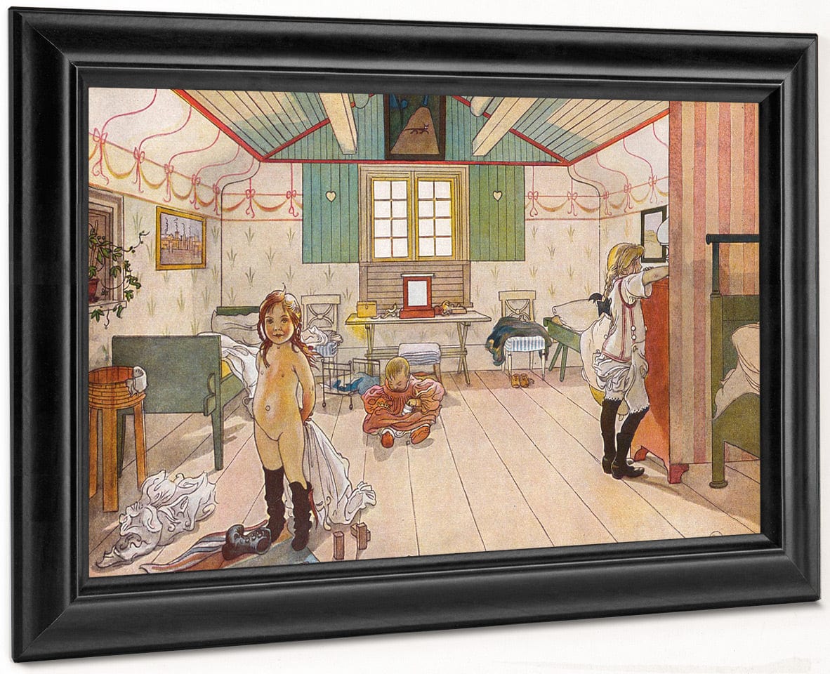 Mamma's And The Small Girls' Room By Carl Larsson Fine Art Print