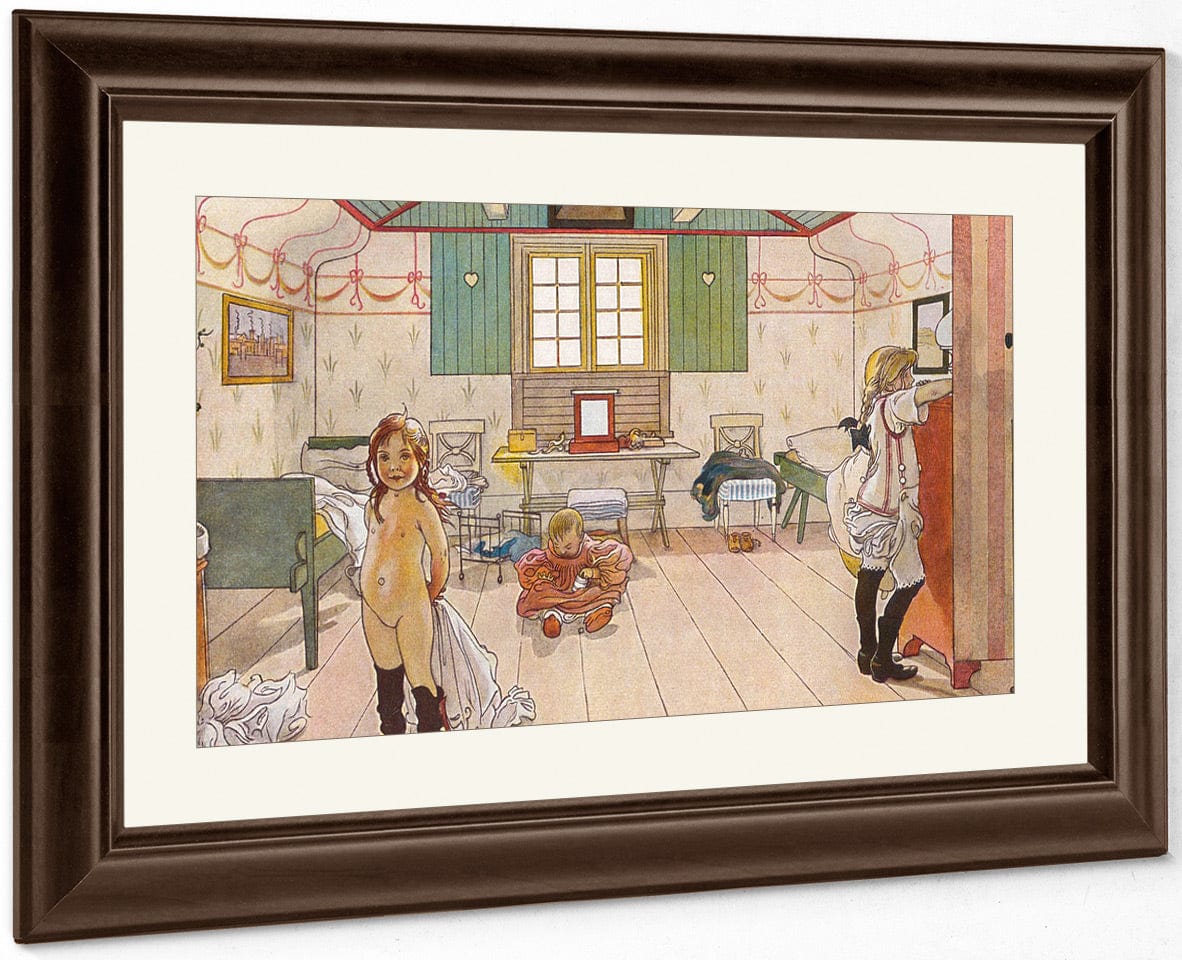 Mamma's And The Small Girls' Room By Carl Larsson Fine Art Print