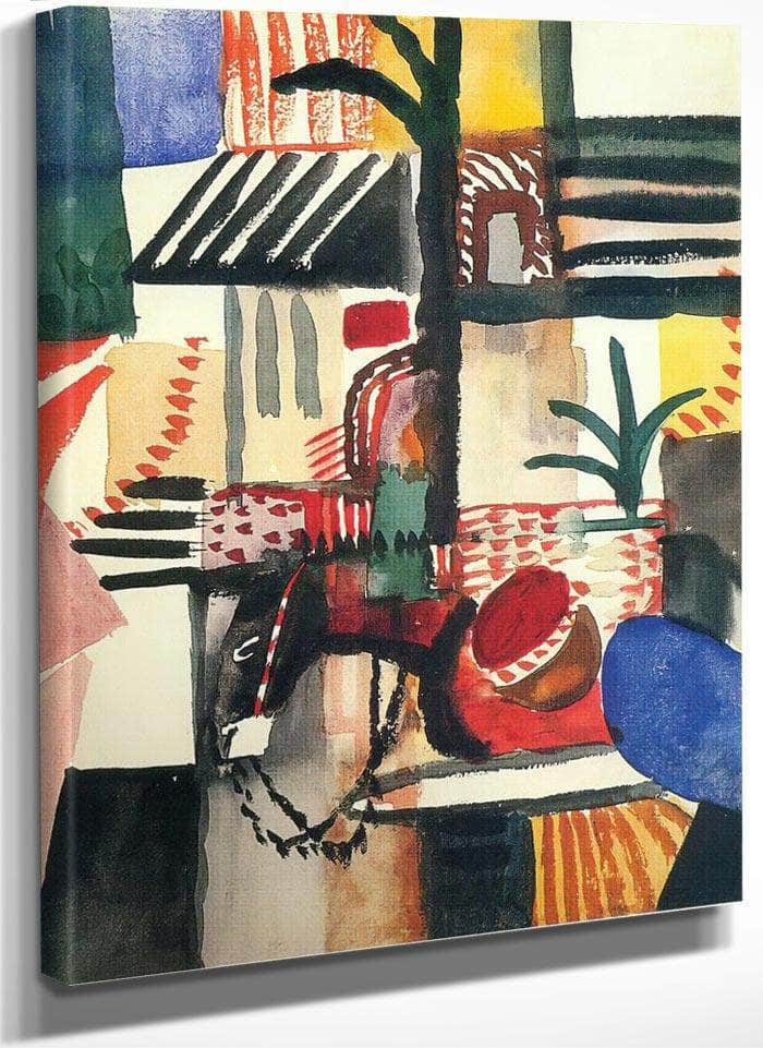 Man And Donkey By August Macke Fine Art Print