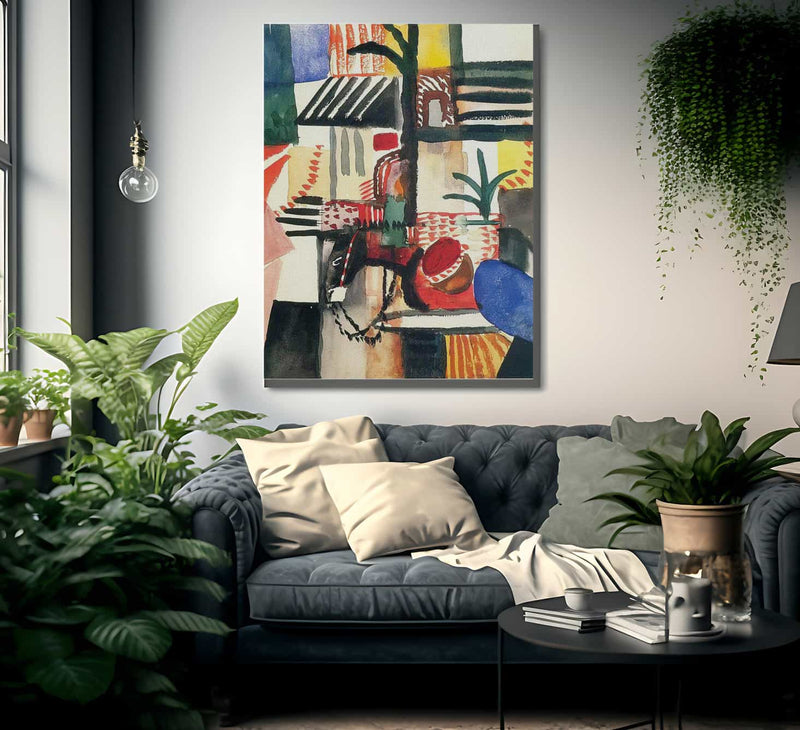 Man And Donkey By August Macke Fine Art Print