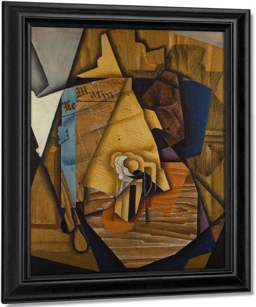 Man At The Cafe By Juan Gris Fine Art Print