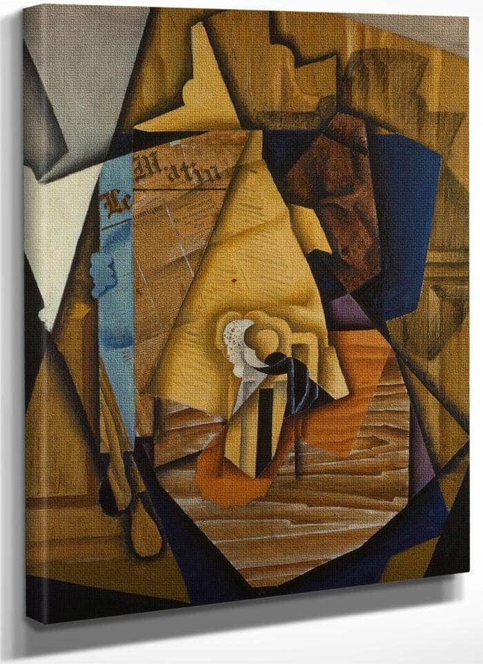 Man At The Cafe By Juan Gris Fine Art Print