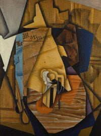Man At The Cafe By Juan Gris Fine Art Print