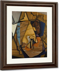 Man At The Cafe By Juan Gris Fine Art Print