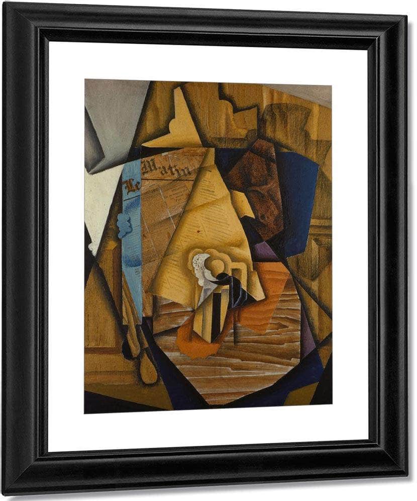 Man At The Cafe By Juan Gris Fine Art Print