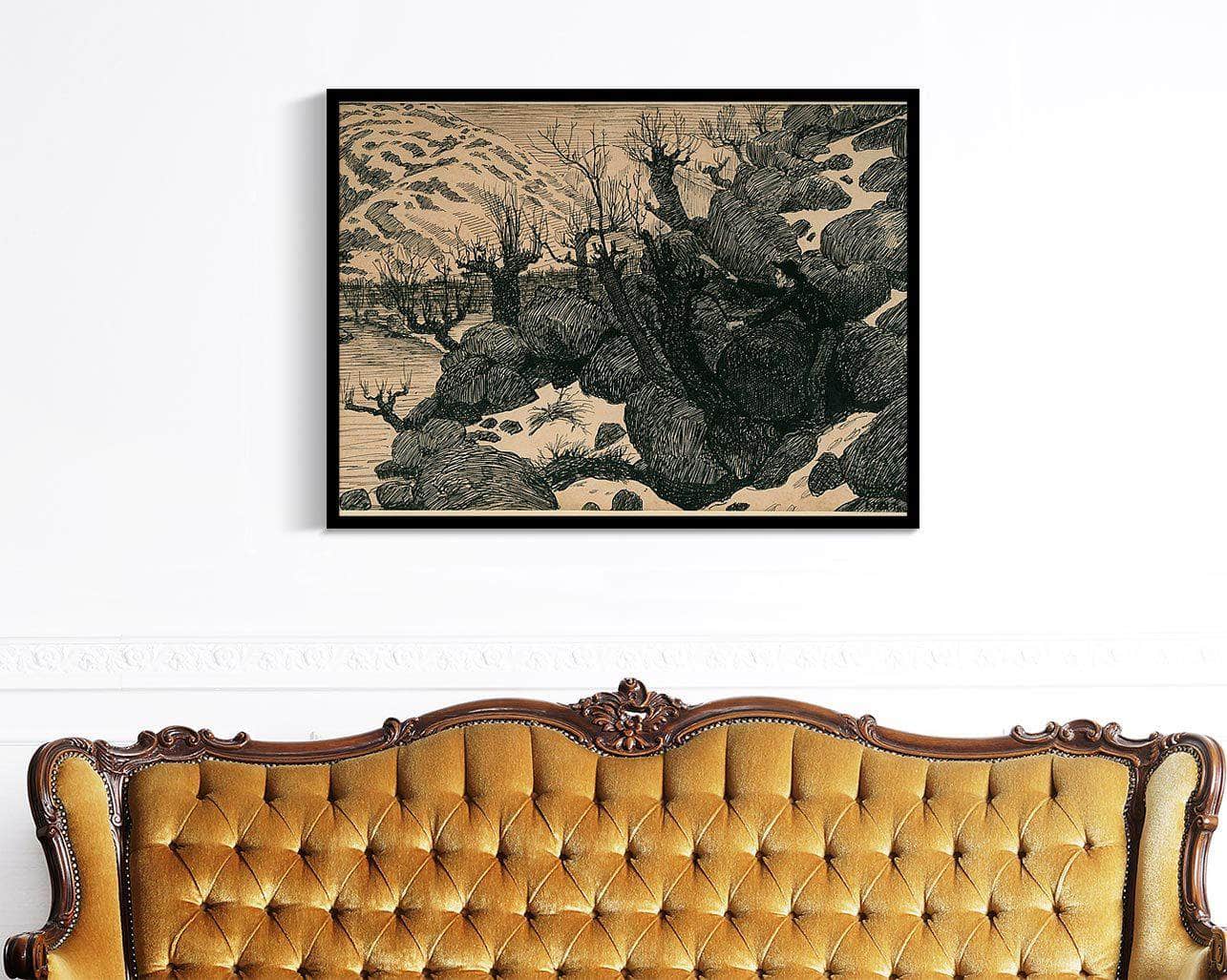 Man Cutting Branches From Sallow Nicolai Astrup Reproduction Fine Art Print
