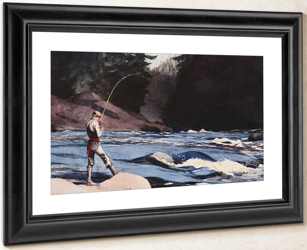 Man Fishing A New England Stream By Winslow Homer Fine Art Print