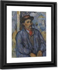 Man In A Blue Smock By Paul Cezanne Fine Art Print