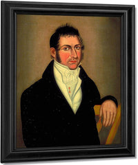 Man In Yellow Chair By Miners In The Sierras Fine Art Print