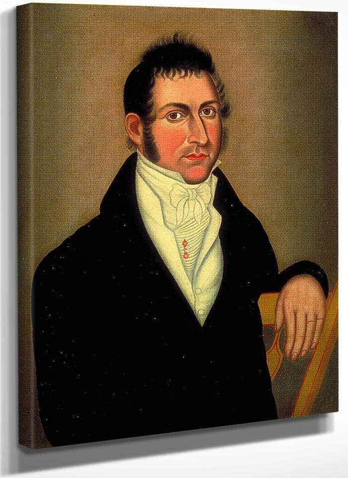 Man In Yellow Chair By Miners In The Sierras Fine Art Print