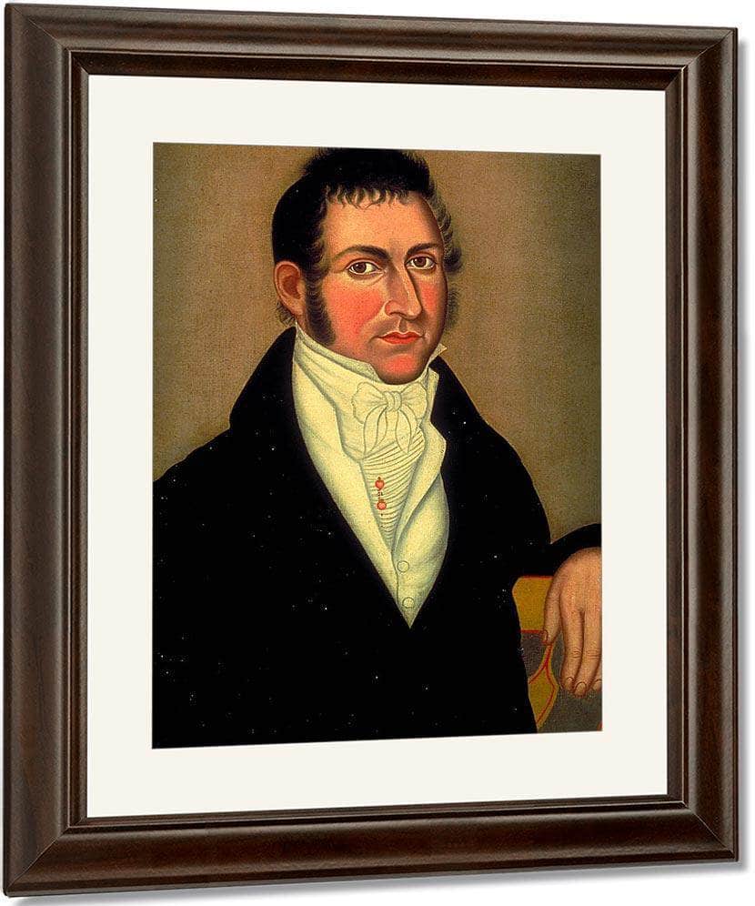 Man In Yellow Chair By Miners In The Sierras Fine Art Print