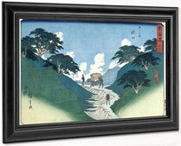 Man Leading An Ox Between Mountain Slopes By Hiroshige Fine Art Print
