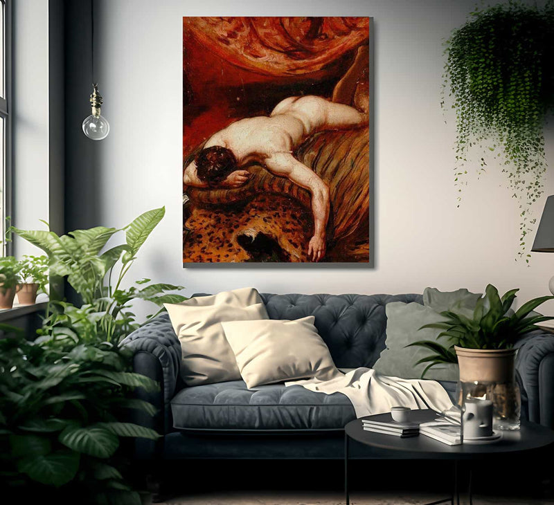 Man Lying Face Down By William Etty Fine Art Print