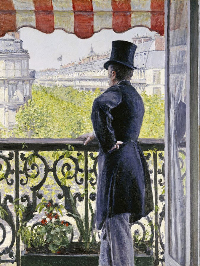 Man On A Balcony, Boulevard Haussmann By Gustave Caillebotte Fine Art Print