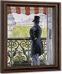 Man On A Balcony, Boulevard Haussmann By Gustave Caillebotte Fine Art Print