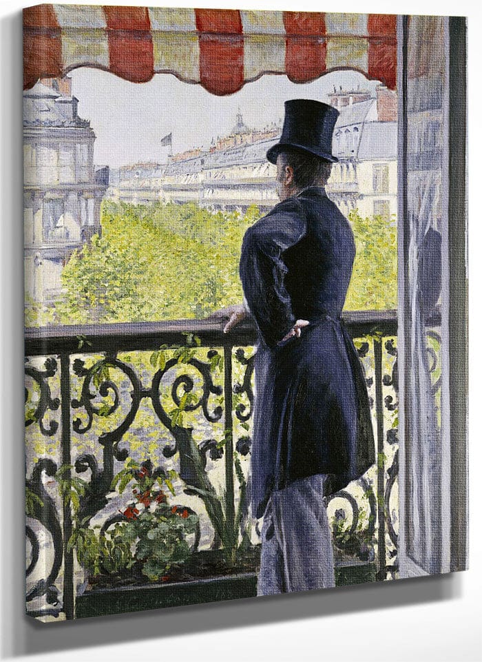Man On A Balcony, Boulevard Haussmann By Gustave Caillebotte Fine Art Print