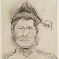 Man's Head With Cap By Nicolai Astrup Fine Art Print