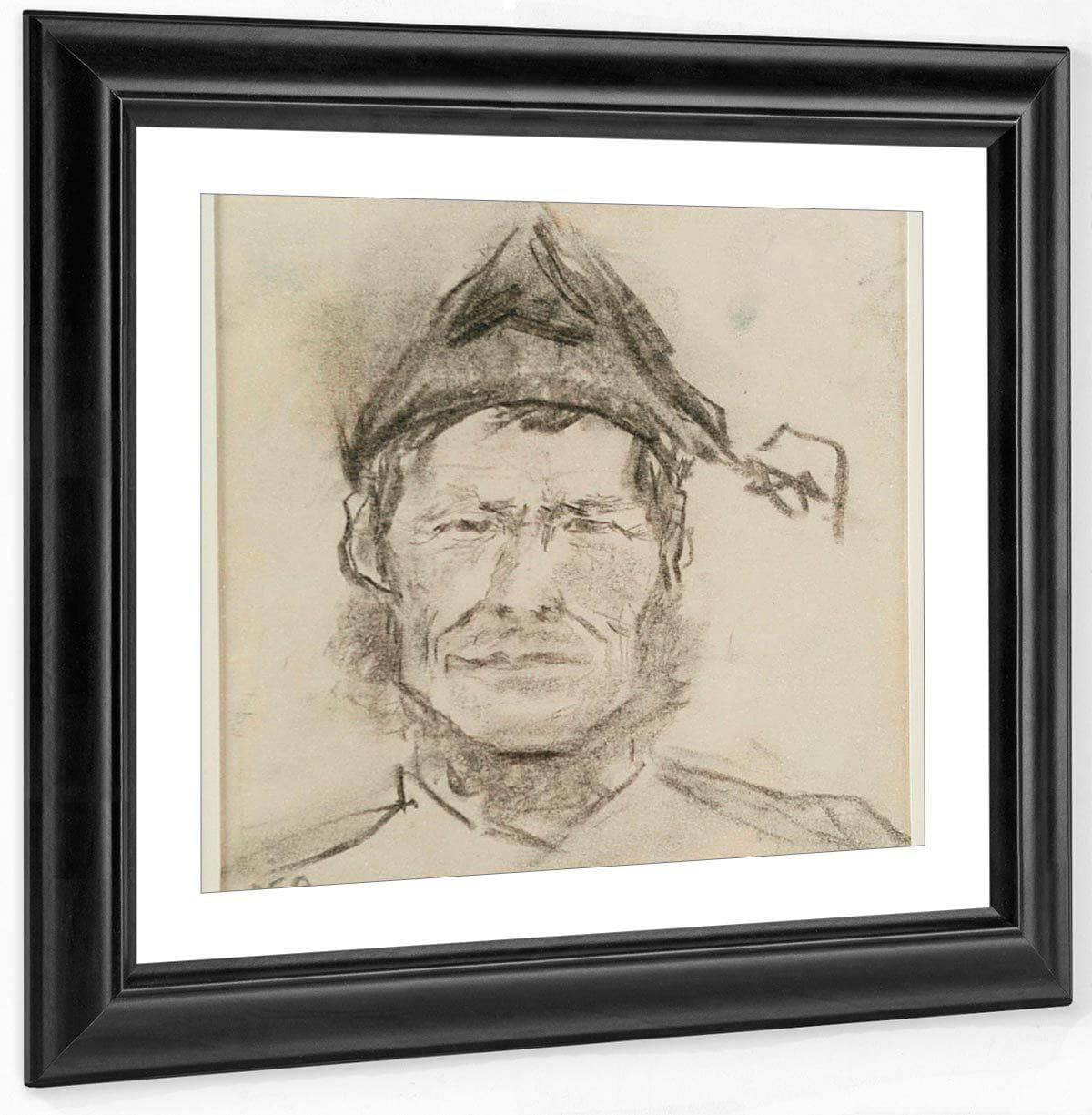 Man's Head With Cap By Nicolai Astrup Fine Art Print