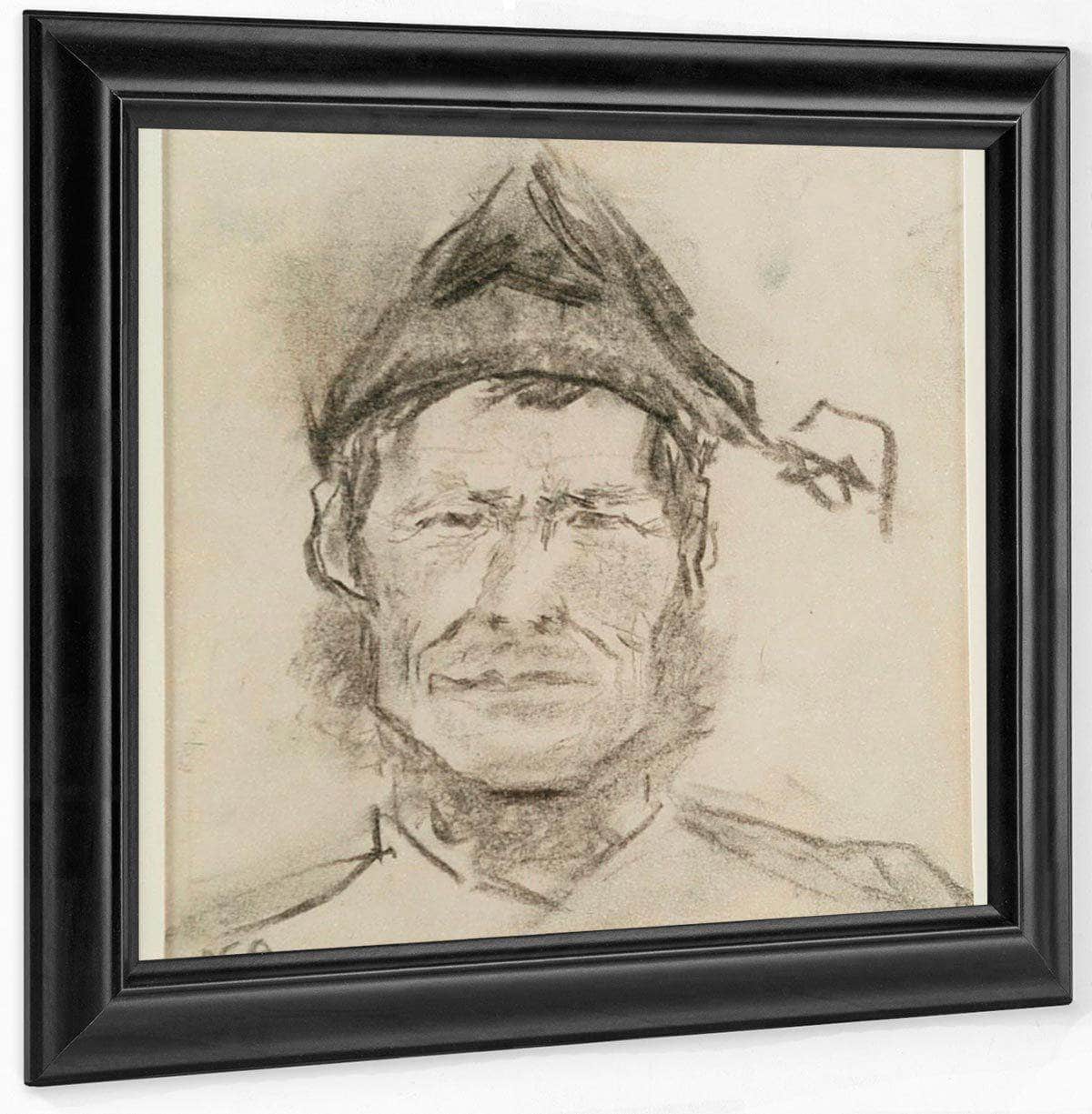 Man's Head With Cap By Nicolai Astrup Fine Art Print