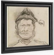 Man's Head With Cap By Nicolai Astrup Fine Art Print