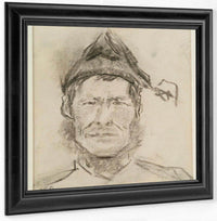 Man's Head With Cap By Nicolai Astrup Fine Art Print
