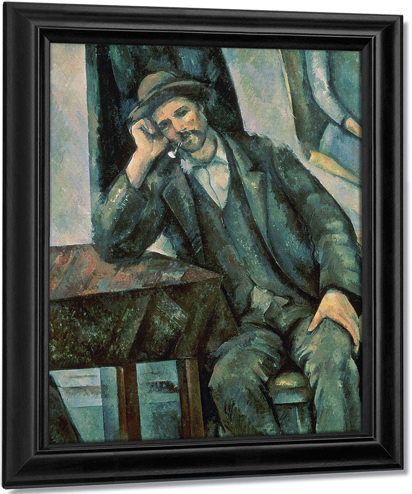 Man Smoking A Pipe 1 By Paul Cezanne Fine Art Print