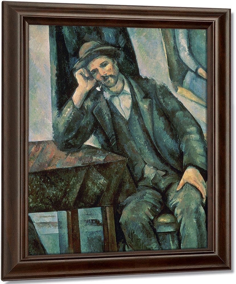 Man Smoking A Pipe 1 By Paul Cezanne Fine Art Print