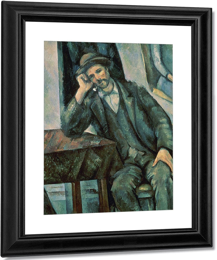 Man Smoking A Pipe 1 By Paul Cezanne Fine Art Print