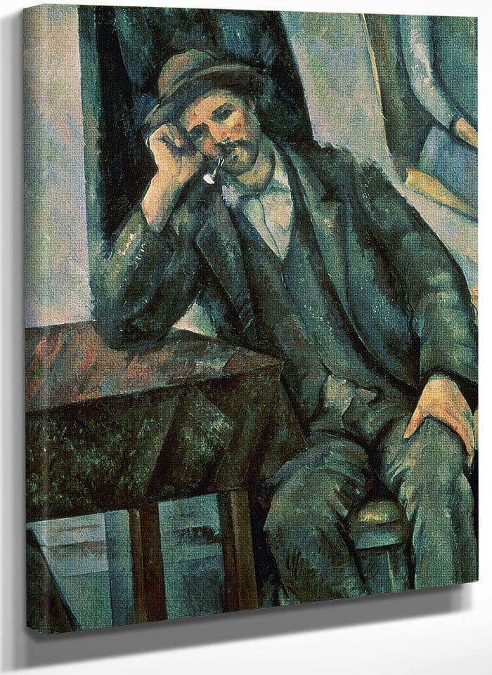 Man Smoking A Pipe By Paul Cezanne Fine Art Print