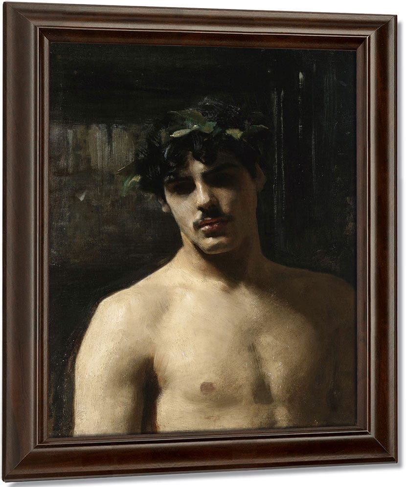 Man Wearing Laurels By John Singer Sargent Fine Art Print