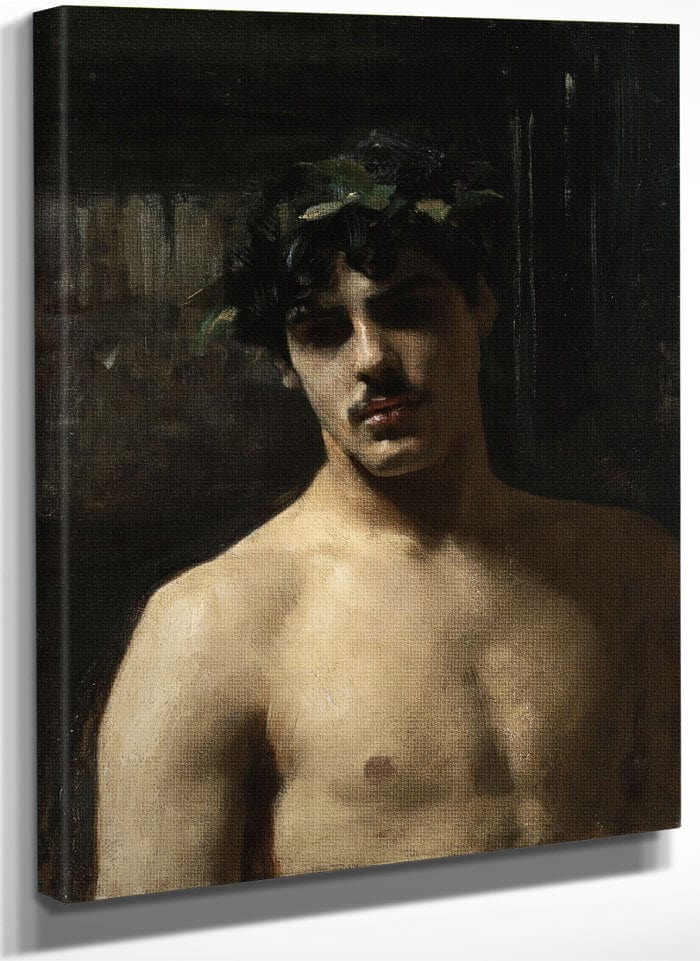 Man Wearing Laurels By John Singer Sargent Fine Art Print