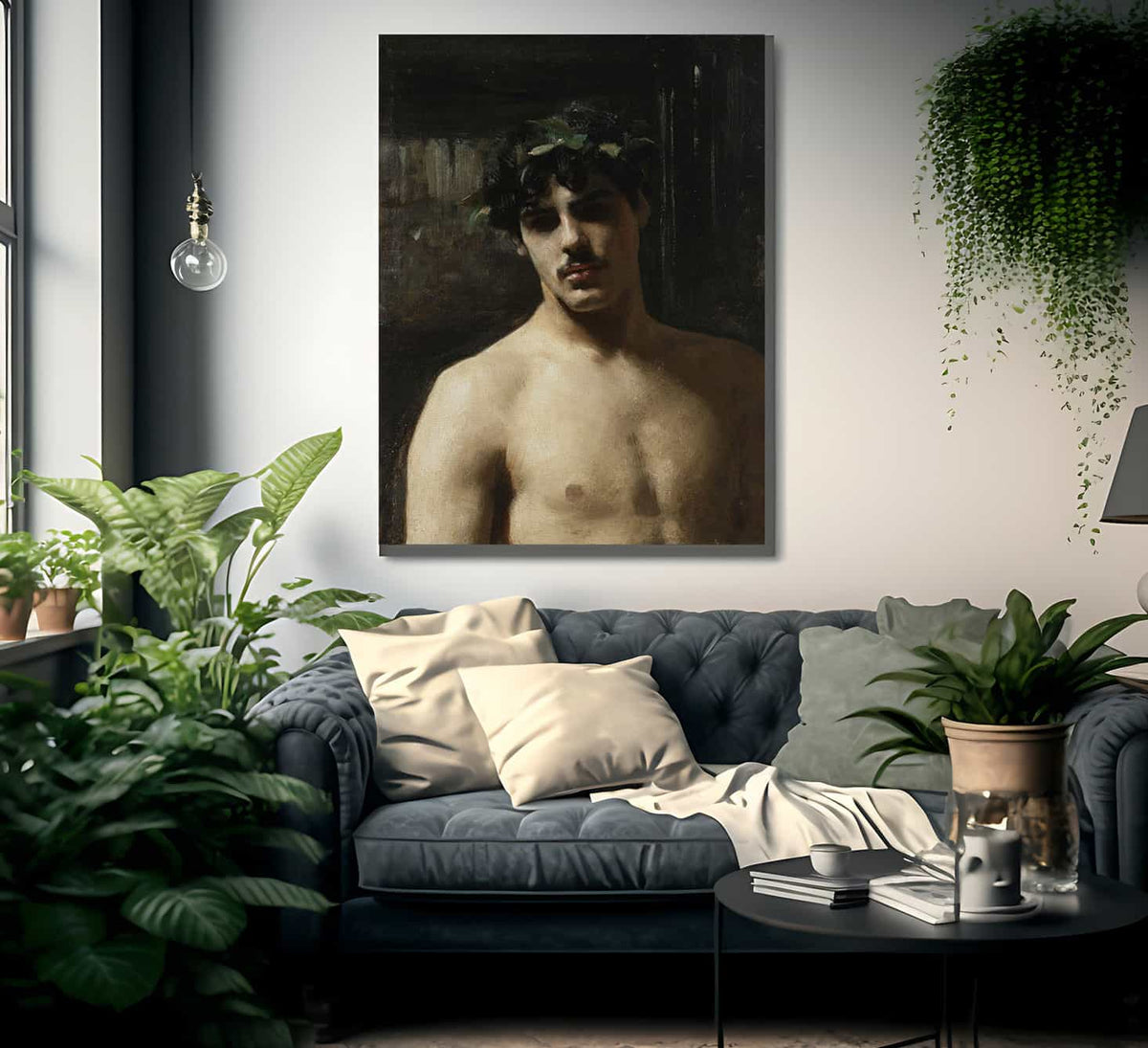Man Wearing Laurels By John Singer Sargent Fine Art Print