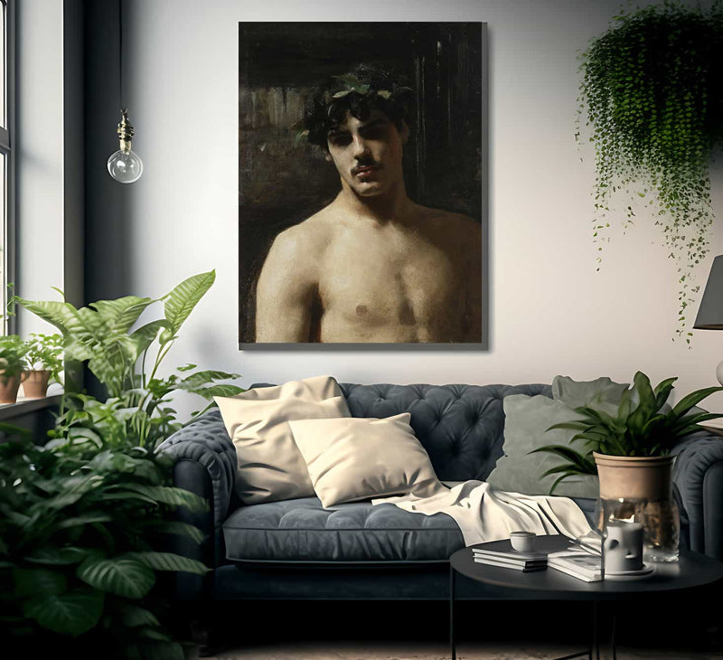 Man Wearing Laurels By John Singer Sargent Fine Art Print