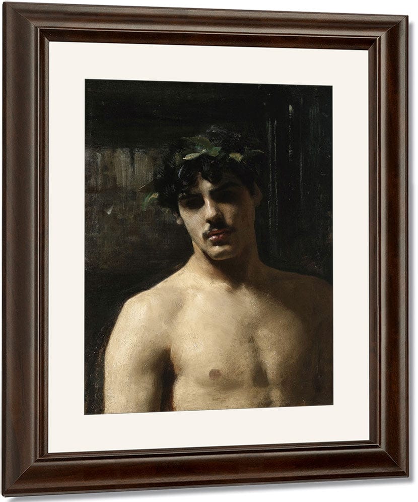 Man Wearing Laurels By John Singer Sargent Fine Art Print