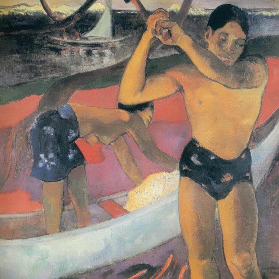 Man With A Axe By Paul Gauguin Fine Art Print