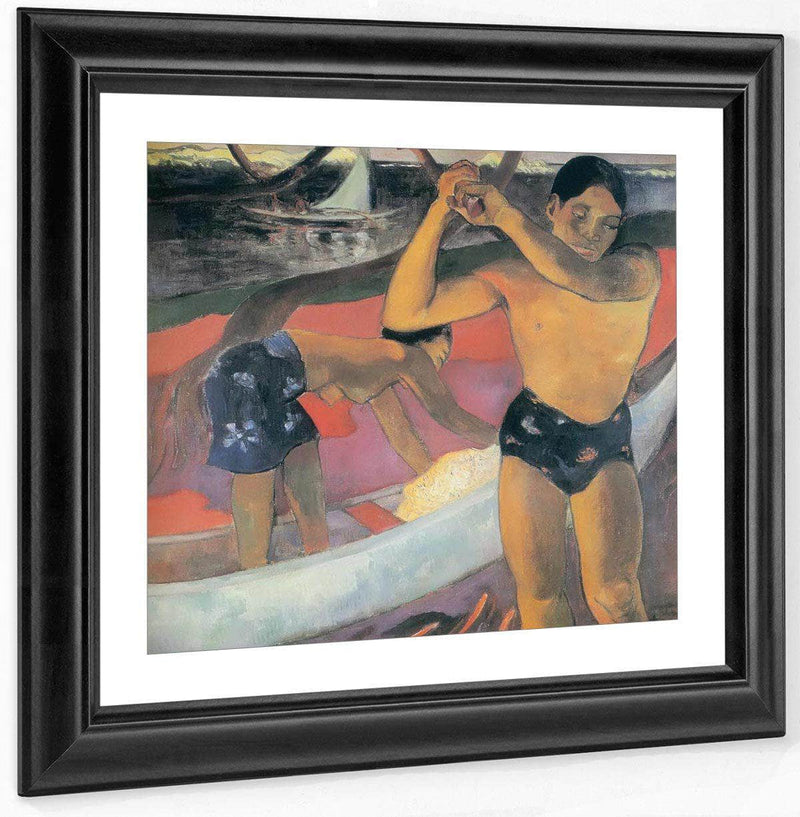 Man With A Axe By Paul Gauguin Fine Art Print
