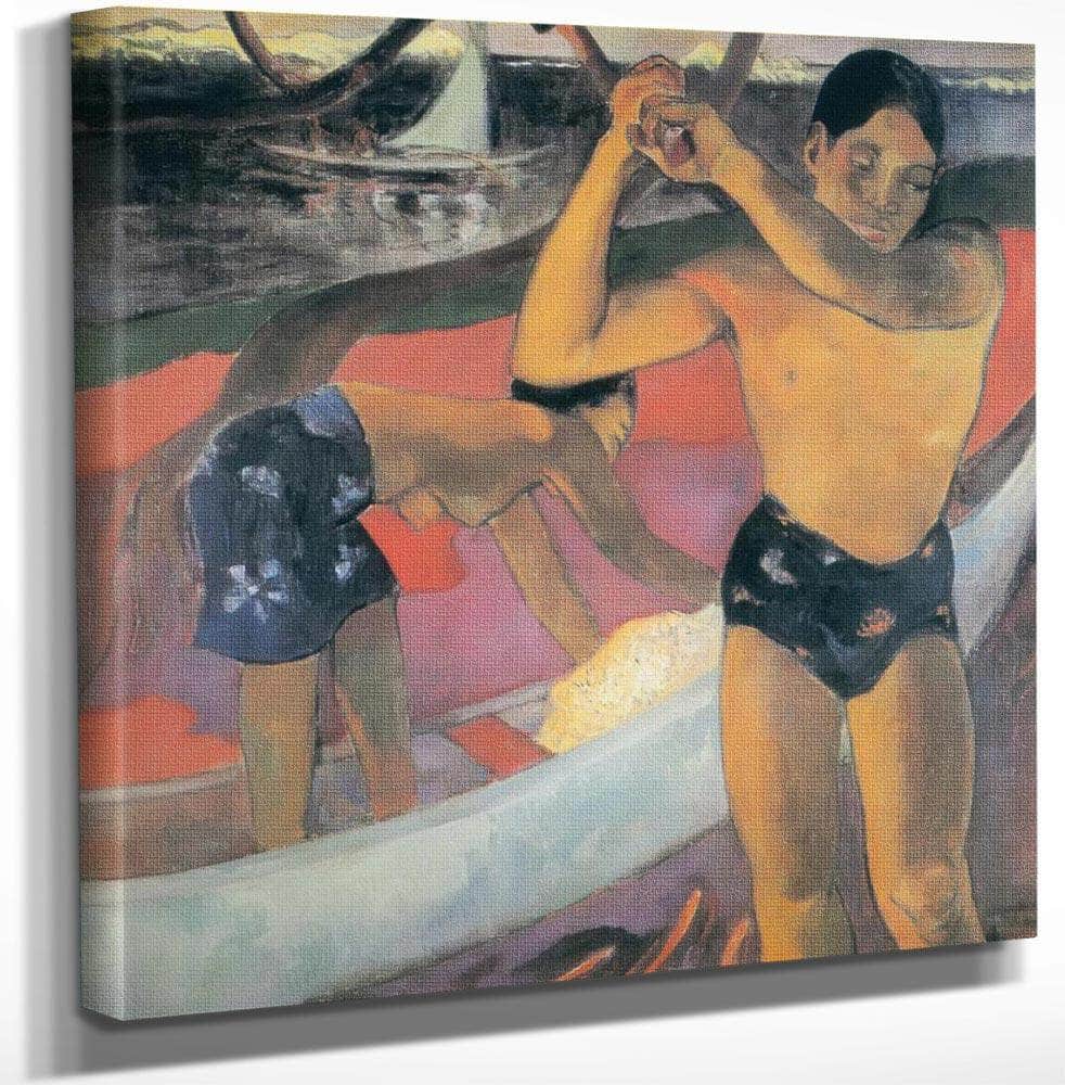 Man With A Axe By Paul Gauguin Fine Art Print