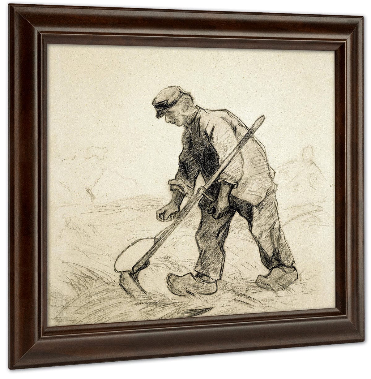 Man With A Scythe By Vincent Van Gogh Fine Art Print